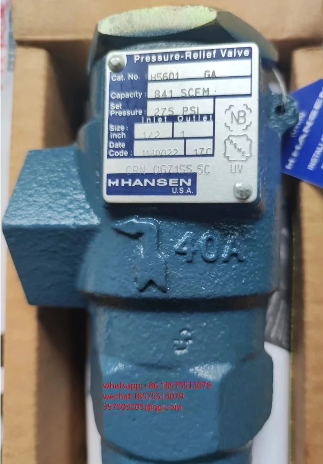 안전 밸브 HANSEN H5601 1/2x1 275psi신