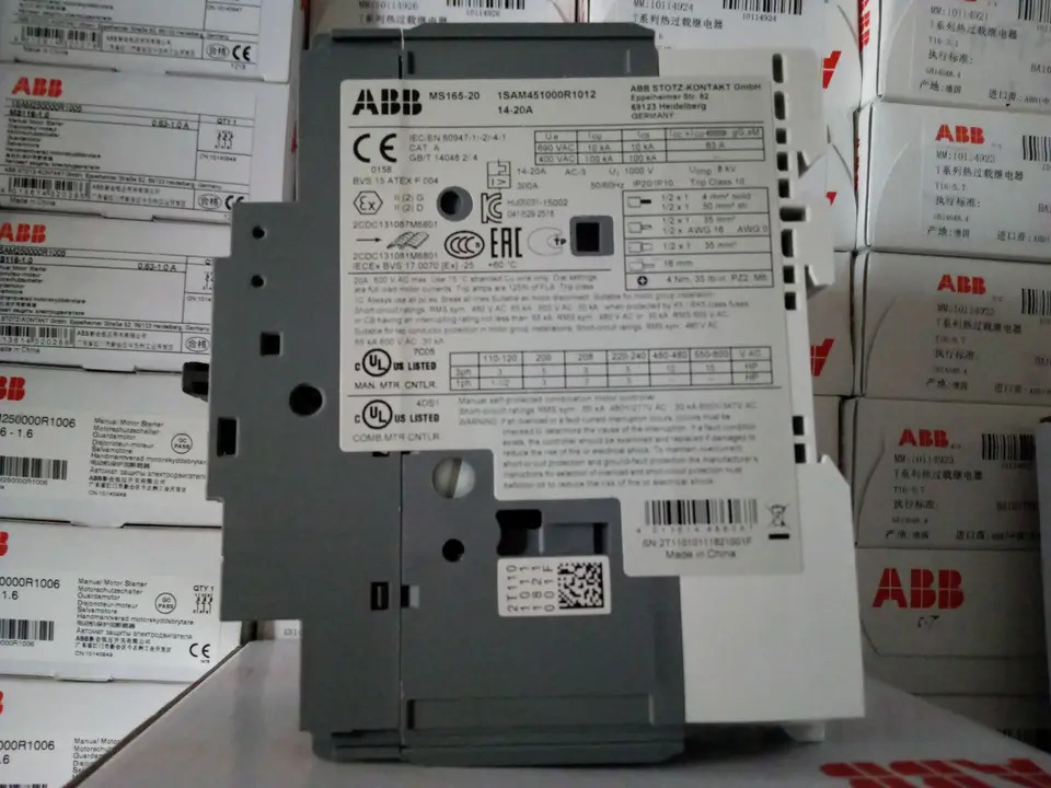 모터 보호 회로차단기 MS165-20 ABB MS165 시리즈 신