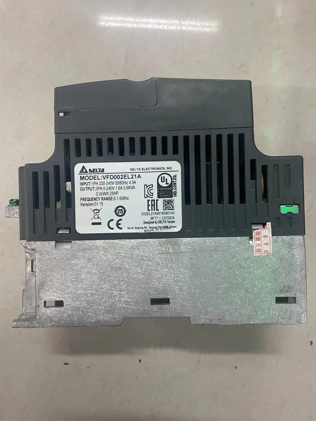 VFD002EL21A 리퍼 인버터 0.2kW/0.25hp호환 작동 기능 정상