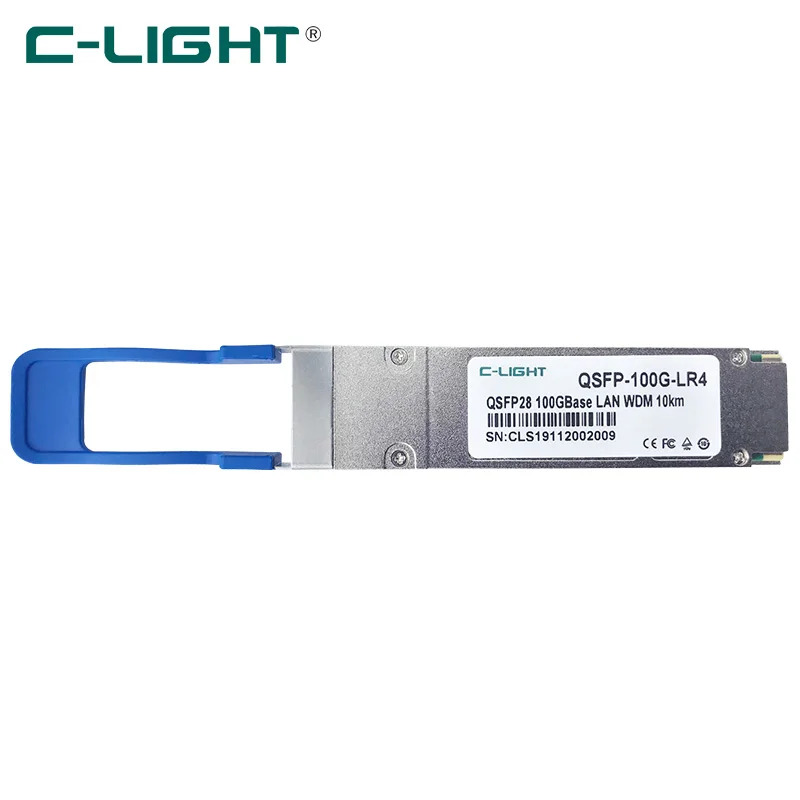 Dl QSFP-100G-LR4-DE 100GBase-LR4 QSFP28 송수신기 SMF 1310nm 10km LC DOM 와 호환되는 C-Light QSFP-100G-LR4