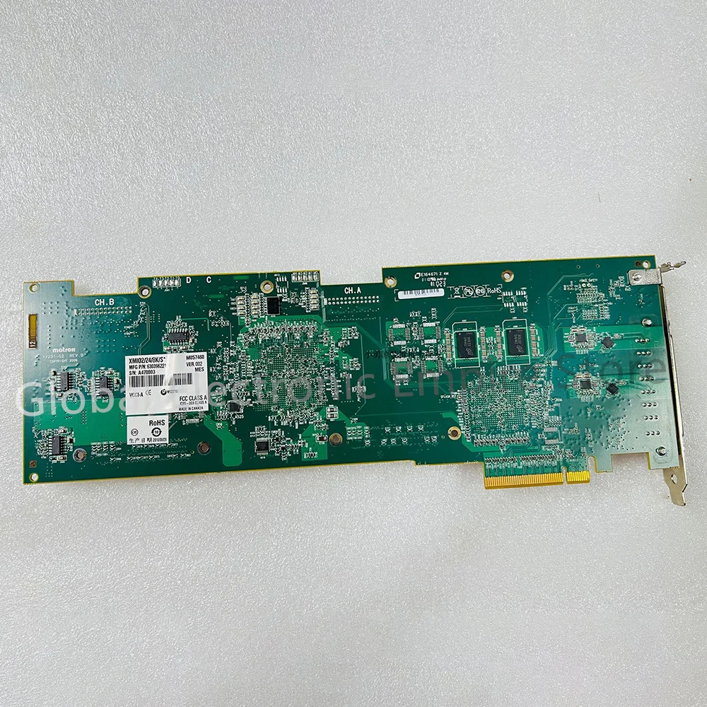 Matrox XMIO2/24/8K/S HD 프로그래밍되지 않은 카드 Y7291-02 REV.B XMI02용