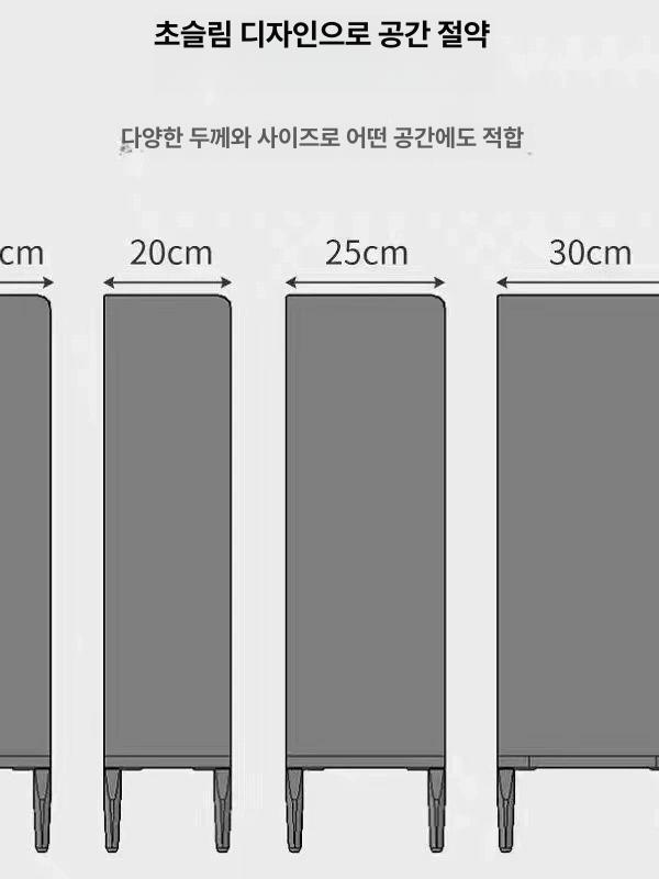 얇은 수납장 슬림형 틈새 다용도 정리장 화이트 공간절약 길이 60 깊이 15 3단 화이트 자가 설치 - 상세 이미지 5