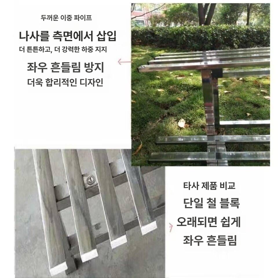 스테인리스 화분선반 정리대 계단식 진열대 인테리어 거치대 다단 식물 야외 - 상세 이미지 3