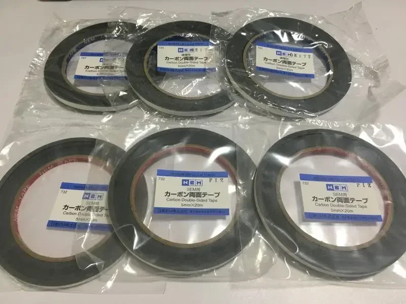 일본 NEM 731 테이프 SEM 양면 탄소 전도성 732 전현미경 소모품 5mm x 20m