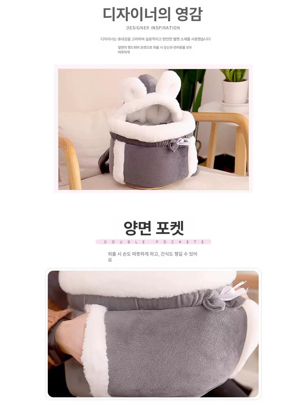 이동용 강아지이동가방 애견워머 겨울 슬링백 백팩 고양이이동가방 손잡이이동가방 - 상세 이미지 3