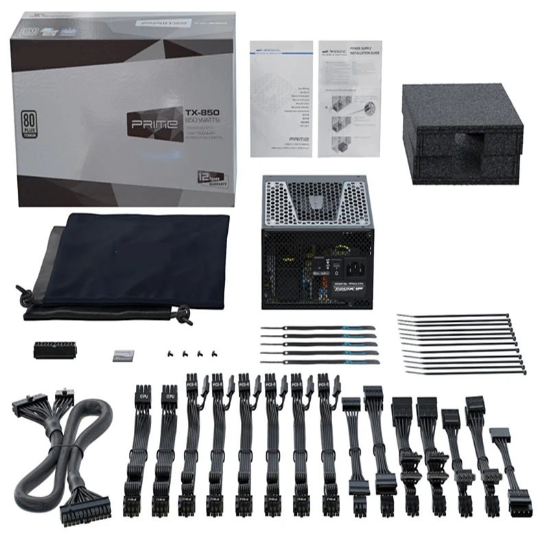 Seasonic 80plus 티타늄 저소음 PSU 전원공급장치 프라임 TX-650 TX-750 TX-850 650W 750W 850W 신