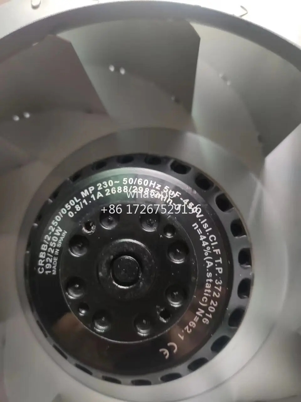 EMC 팬 CRBB/2-250/050L MP 230V 192/250W 원심 냉각팬/