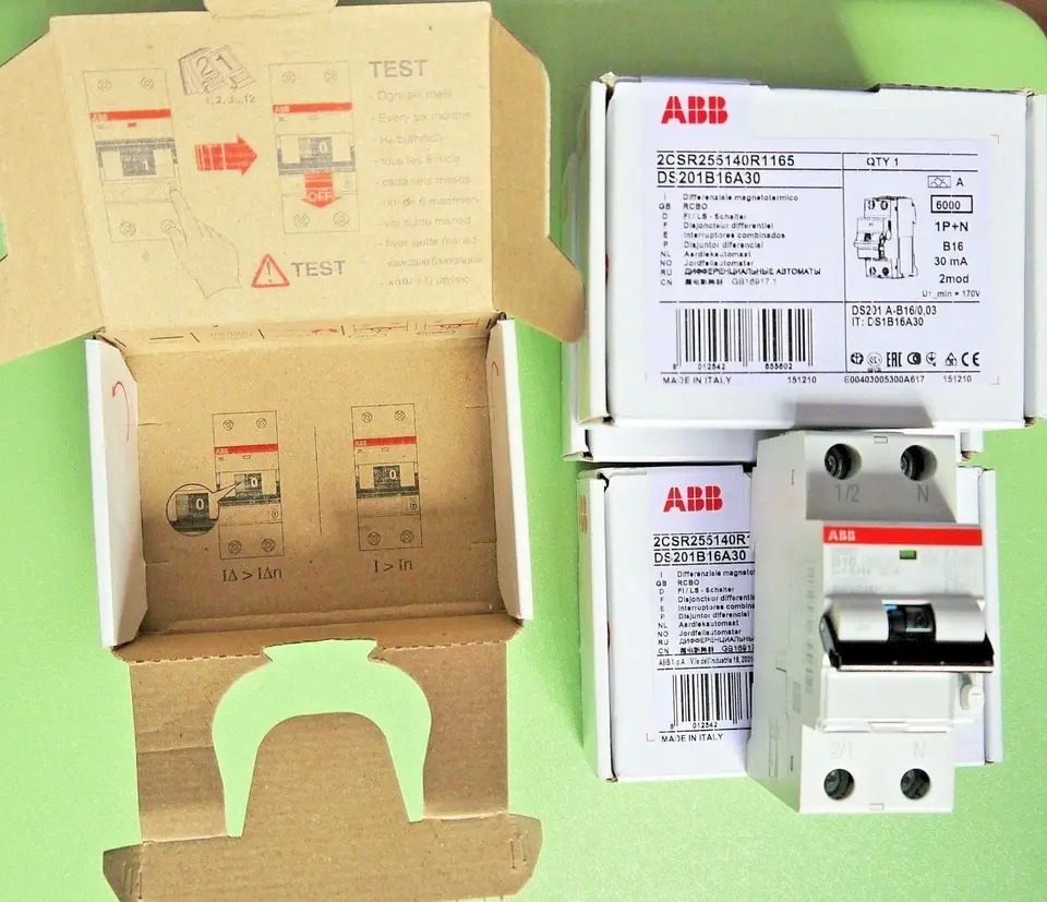ABB 잔류 전류 작동 회로차단기 DS201B16A30 DS201C16A30 신