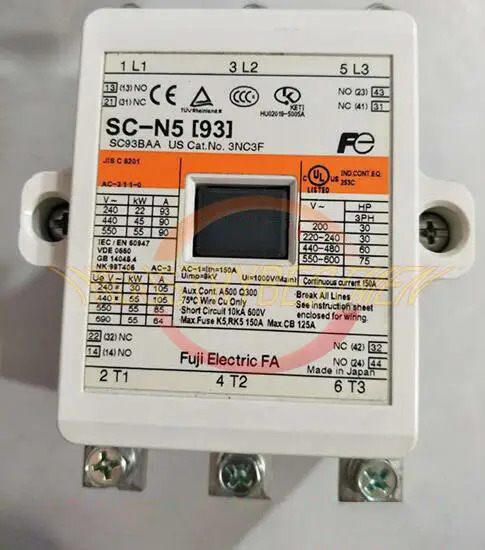후지 전자기 AC 접촉기 SC-N593 220VDC 신