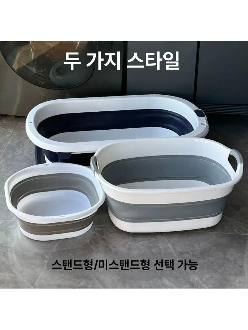 접이식 목욕 간이욕조 휴대용욕조 가정용 반신욕기 이동욕조 홈 어른용 원형 튜브 - 상세 이미지 3