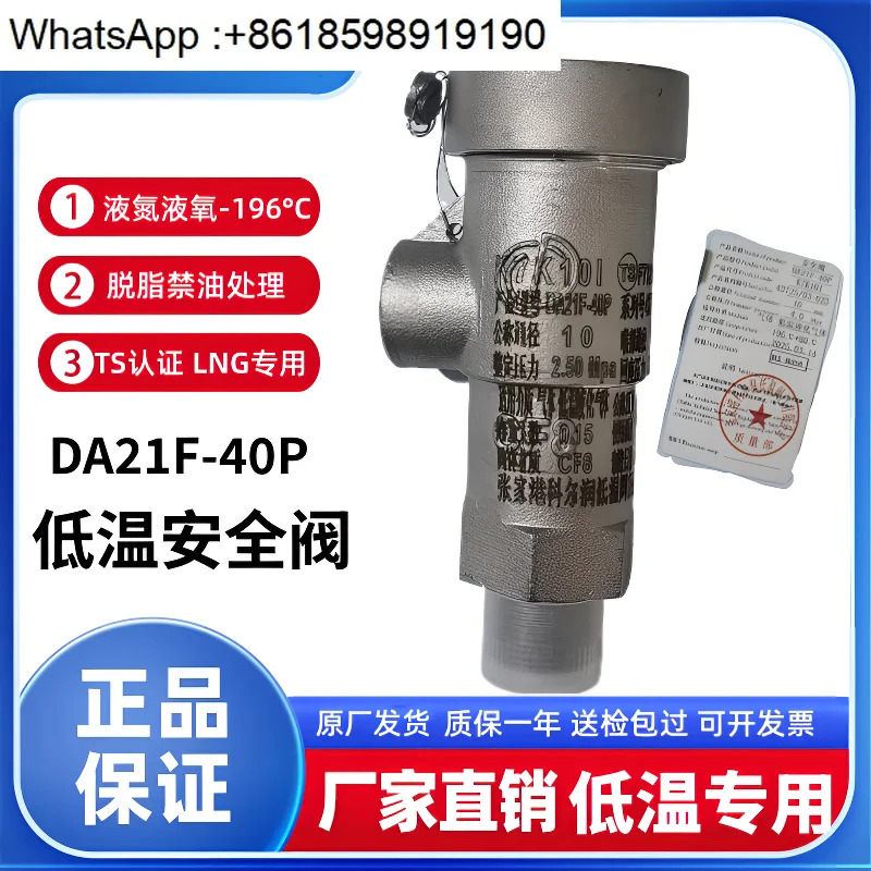 극저온 안전 밸브 DA21F-40P 액체 산소 질소 이산화탄소 LNG 천연 특수 압력 릴리프