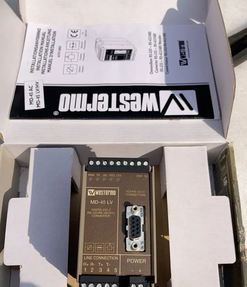 WESTERMO MD-45LV V24/RS-232-C 연결 RS-422/RS-485/V11 컨버터
