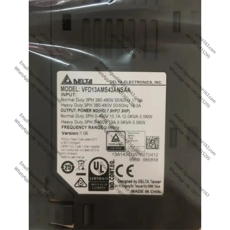 델타 인버터 MS300 VFD13AMS호환43ANSAA 5.5KW 380V / 460V 원본