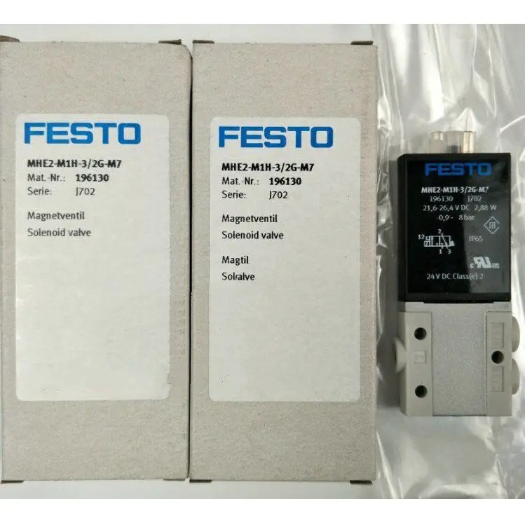 FESTO MHE2-M1H-3 2G-M7 196130 솔레노이드 밸브 신 1PC