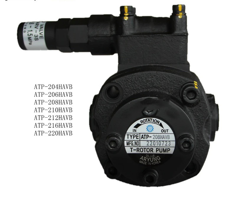 ARYUNG T-ROTOR 펌프 ATP-204HB ATP-206HB ATP-208HB ATP-210HB ATP-212HB ATP-216HB ATP-220HB