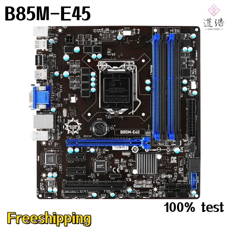 B85M-E45 마더보드32GB HDMI LGA 1150 DDR3 마이크로 B85 메인보드 완전 작동 리퍼