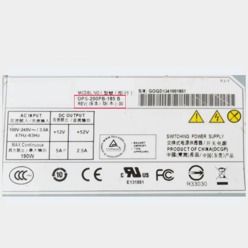 Hanker 4Pin 2Pin MAX 190W 전원공급장치 DPS-200PB-185 B KSA-180S2-A DPS-200PB-185B 새 원본 PSU