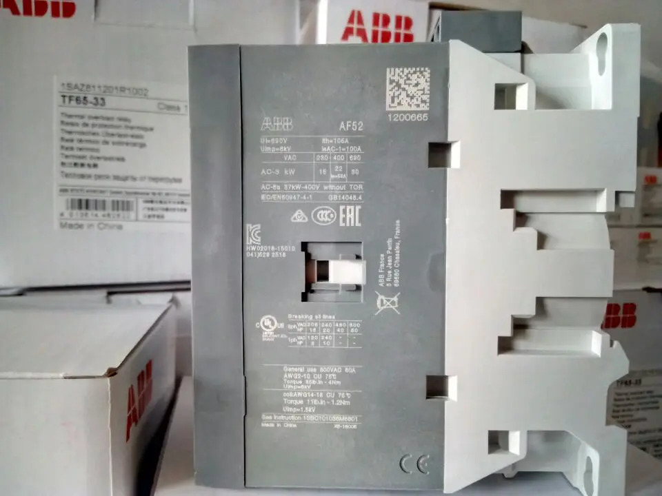 오리지널 ABB AC DC 접촉기 AF116-30-11-12 48-130V50 60HZ-DC 신