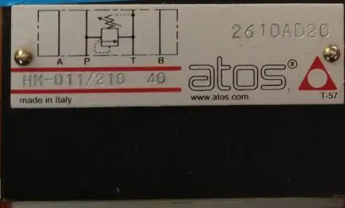 ATOS 릴리프 밸브 이탈리아산 유압 HM-011 350 40 210 100 V 50