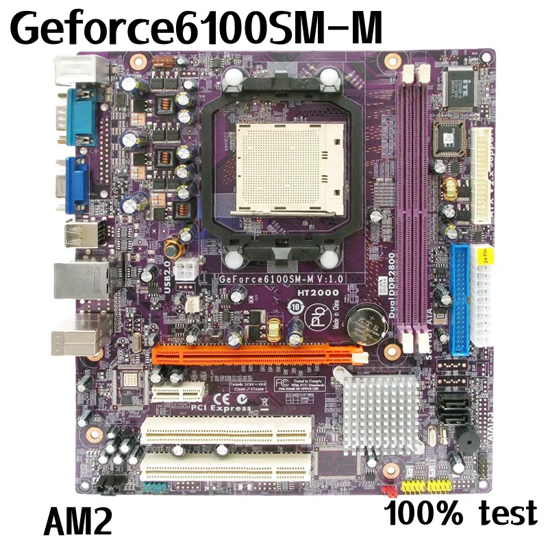 ECS Geforce6100SM-M V1.0 마더보드 소켓 AM2 DDR2 메인보드 리퍼 완료