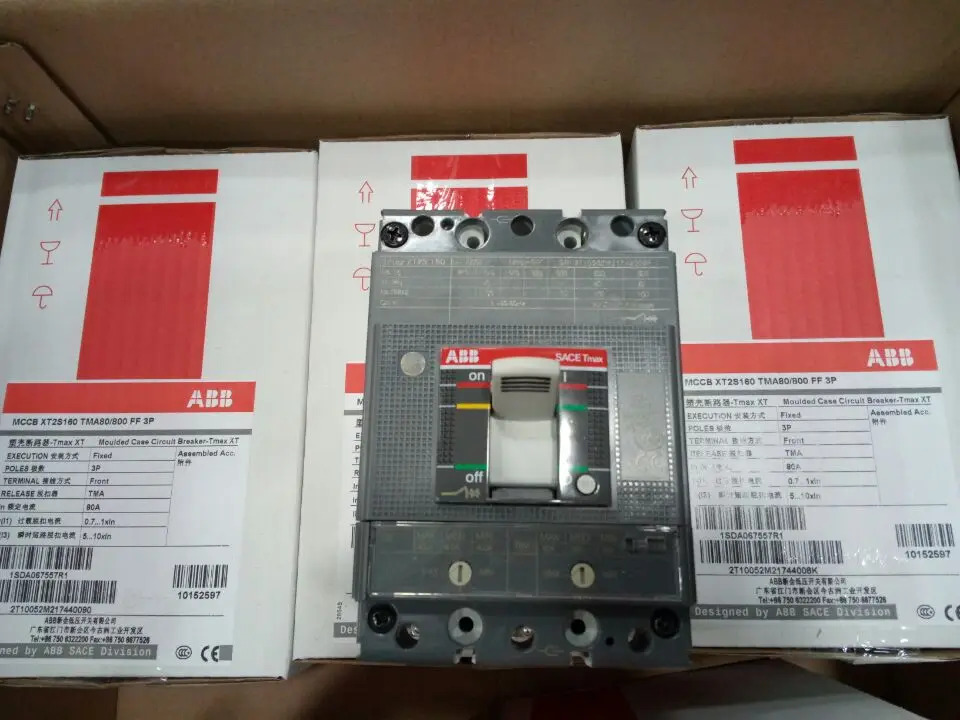 오리지널 ABB 플라스틱 케이스 스위치 요소 XT2S160 TMA80-800 3P FF 신
