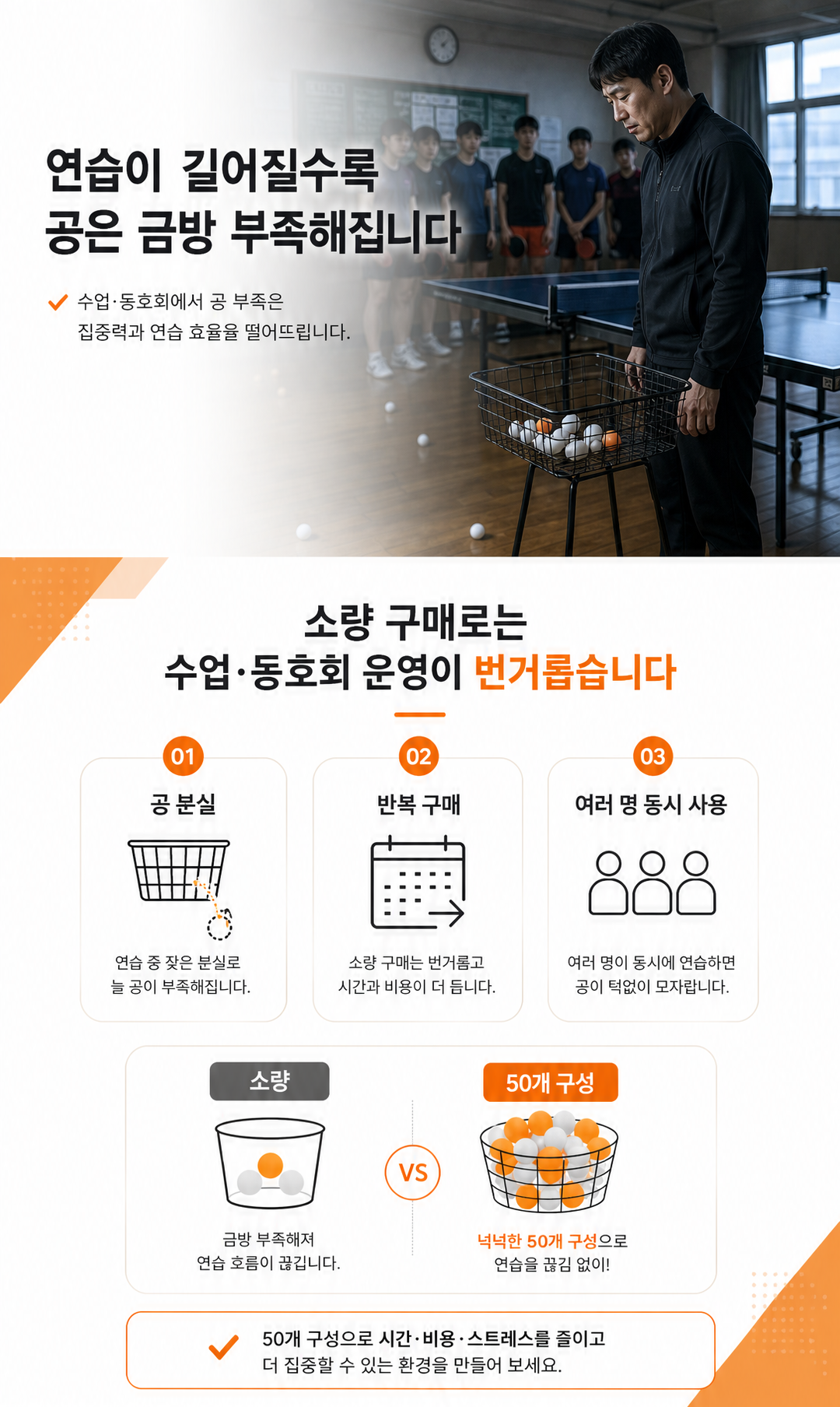 오로라 3성 탁구공 50개 세트 상세페이지 2