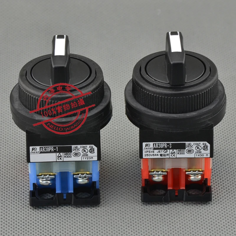 SA 일본 후지 세그먼트 선택기 스위치 30mm 3 자동 재설정 블랙 AR30PR-1 AR30PR-2 0102 11 22 20 -10개