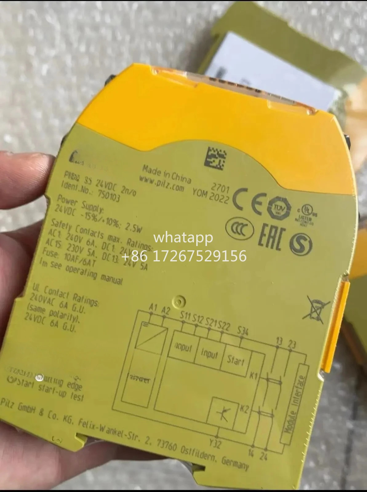 안전 릴레이 PNOZ s3 750103  24VDC 2n/o 엘