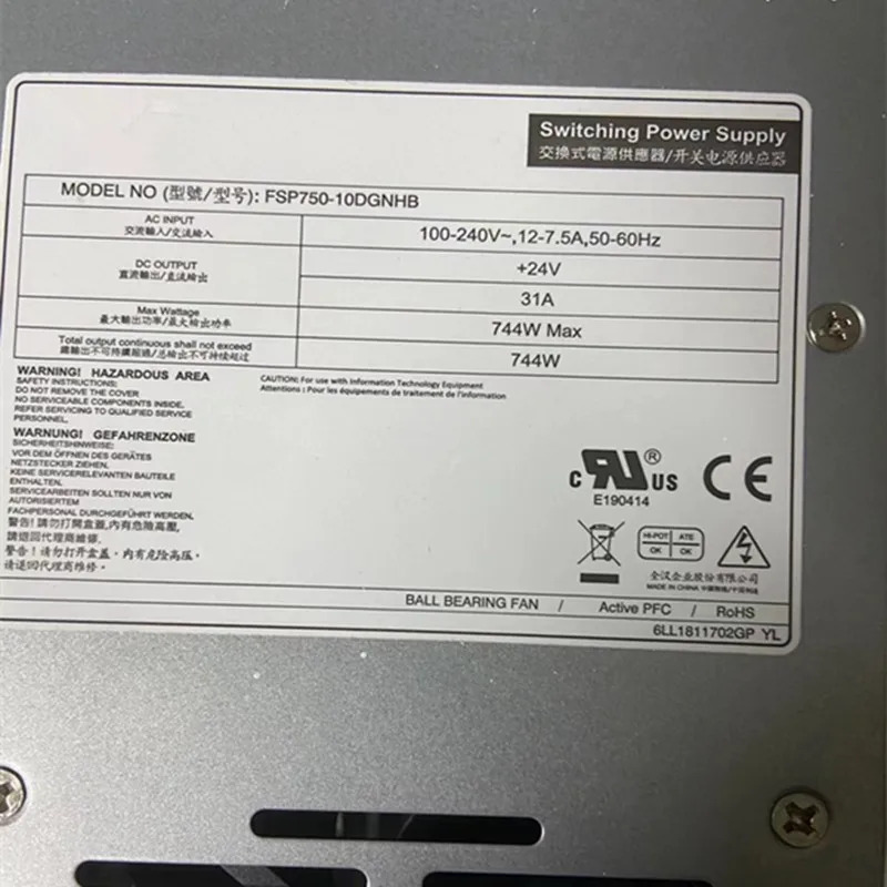 FSP 24V 750W 전원공급장치 FSP750-10DGNHB리퍼 PSU