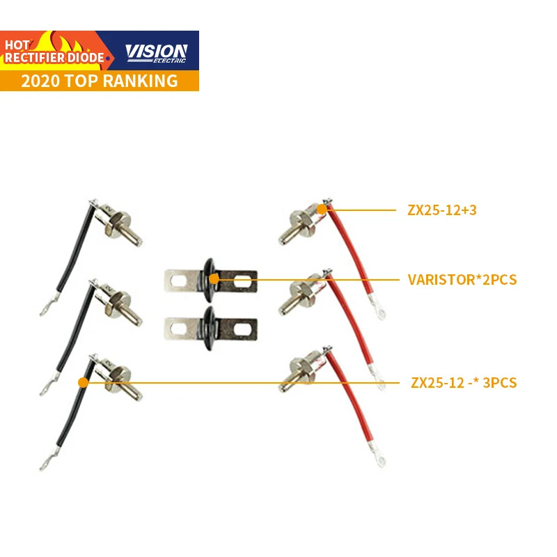 전체 암페어 회전 브리지 정류기 다이오드 키트 25A RSK2001 발전기 ZX-25A