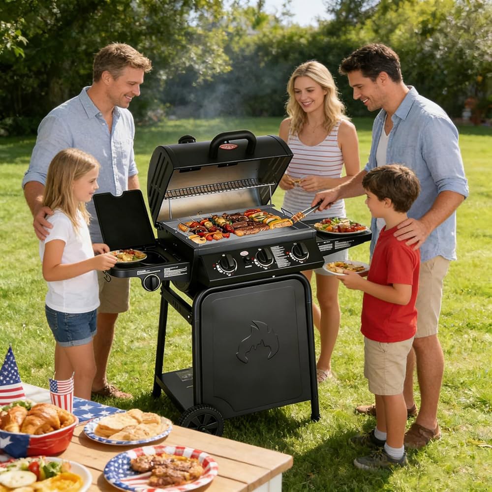 Chargriller용 플랫 탑 그리들 인서트, Char-Griller 5050, 3030, 3725, 3001, 5650, 5252 그릴 모델용 카본 스틸 플레이트, King - 상세 이미지 2