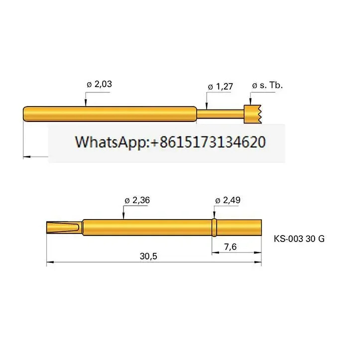 독일 INGUN 영국 스틸 프로브 GKS-003 303 254A2000 오목 골무 2.0mm 100 개