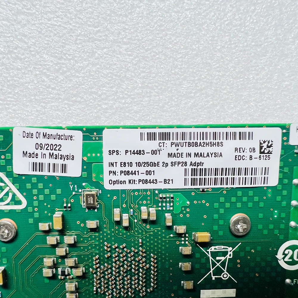 H-P-E E810XXVDA2 10/25G 2P SFP28 이더넷 카드 P08443-B21 P14483-001용
