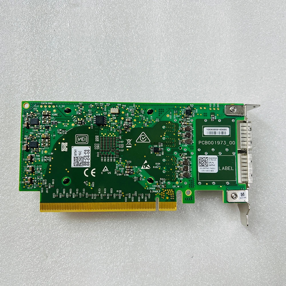 Mellanox ConnectX-5 100G 듀얼 포트 10G 광섬유 네트워크 카드 MCX516A 09FTMY용