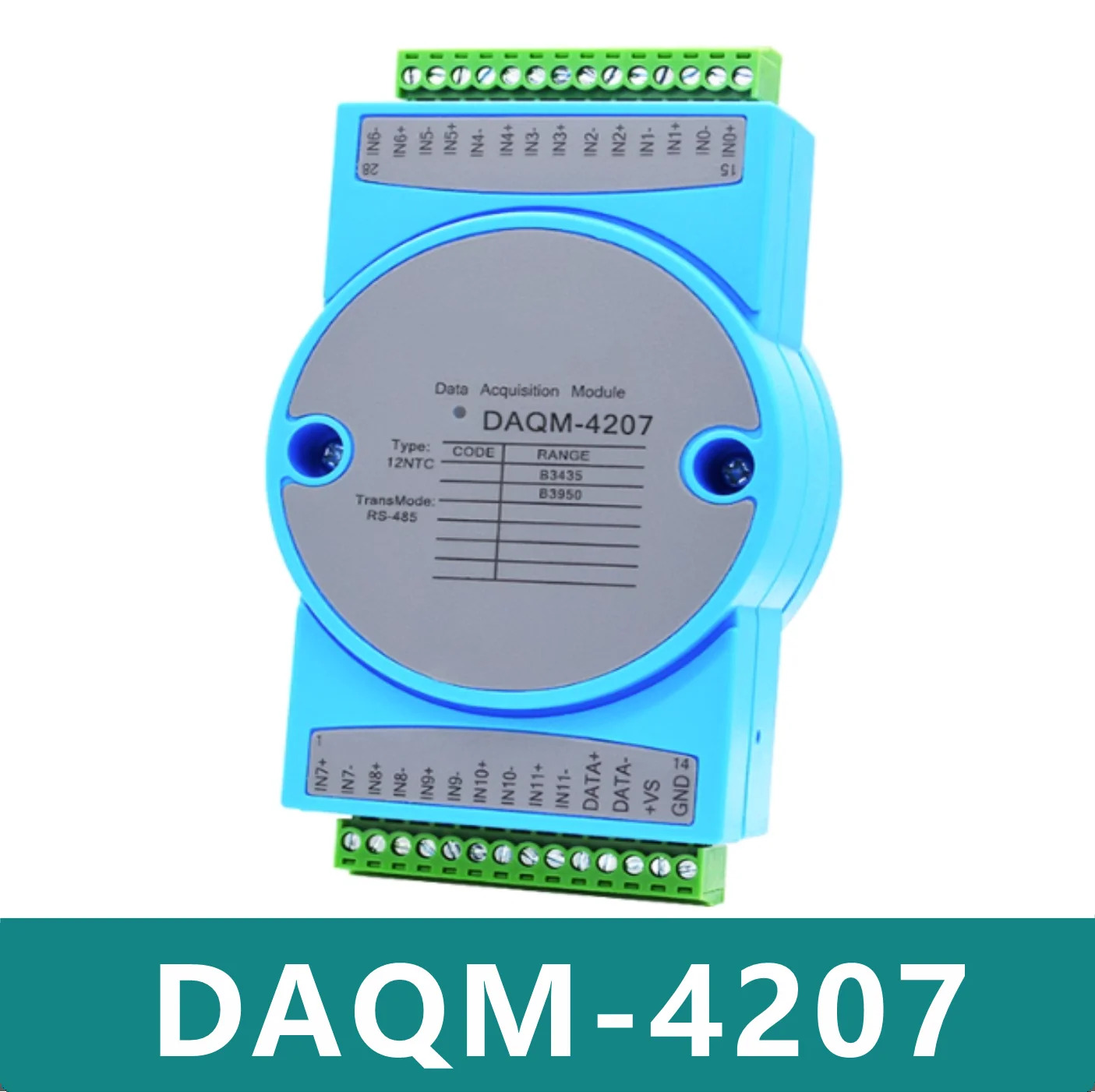 DAQM-4207 NTC 온도모듈 12 채널 입력 485 통신