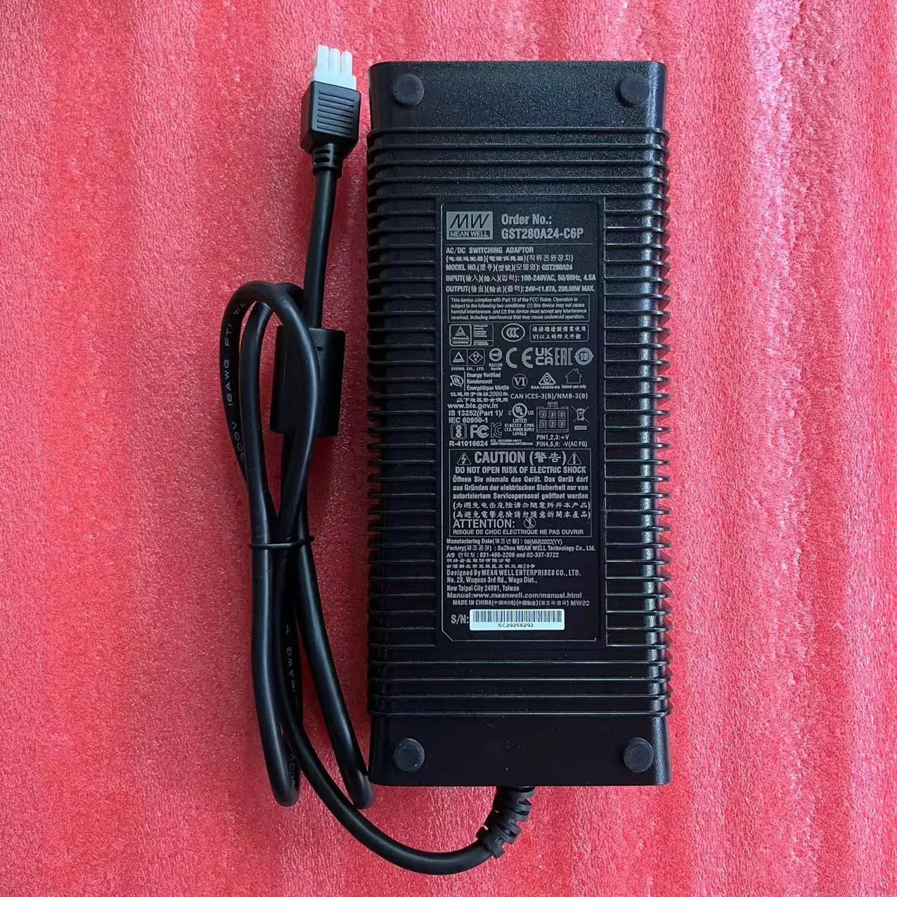 MEAN WELL GST280A GST280A12-C6P GST280A15-C6P GST280A24-C6P GST280A48-C6P 280WAC-DC 신뢰성 산업어댑터
