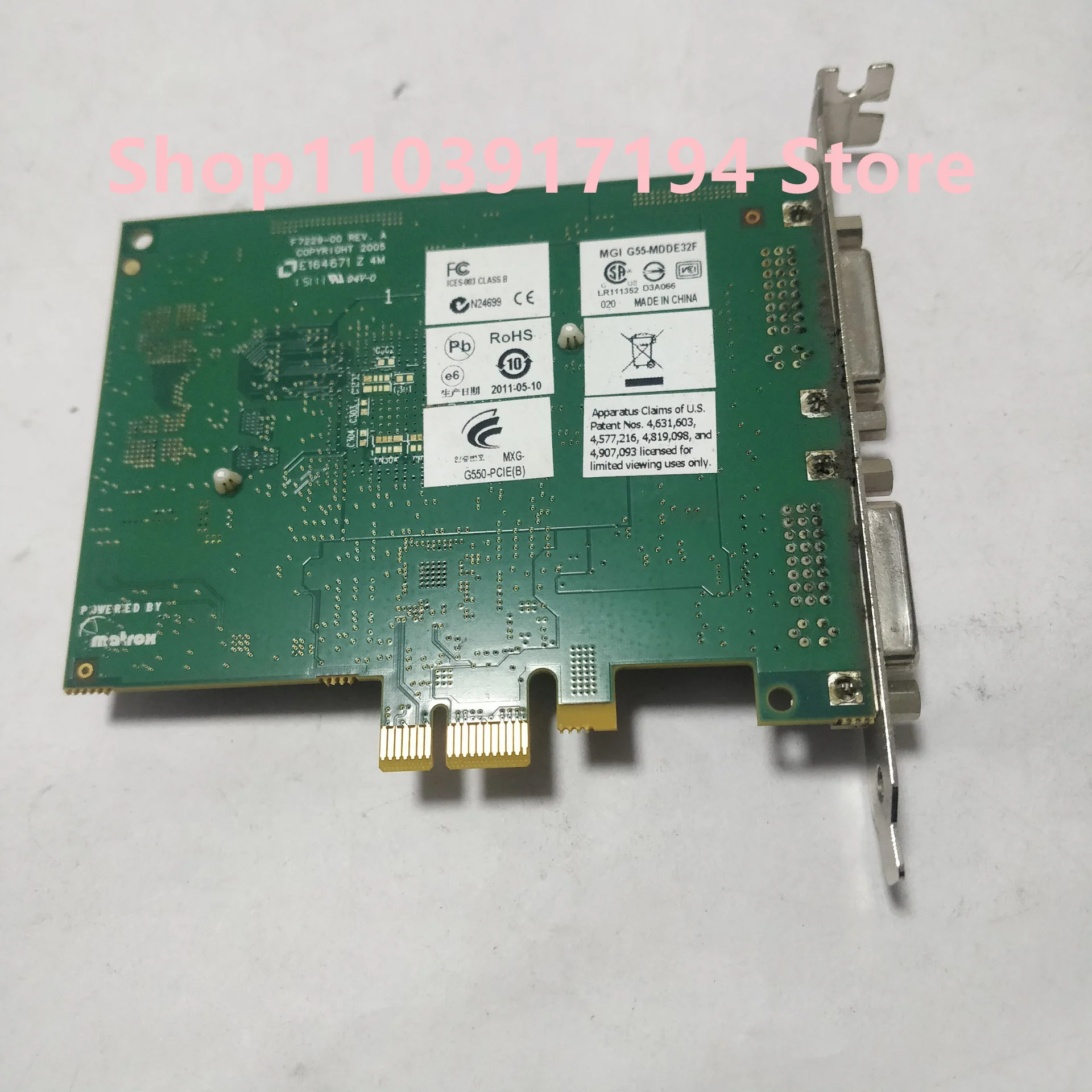 MATROH F7229-00 RE V.A G55-MDDE32F 산업그래픽 카드