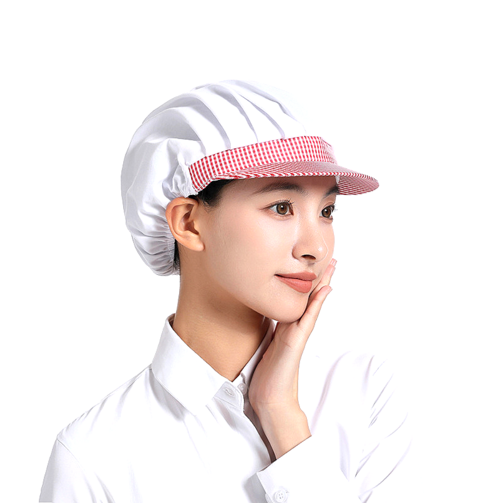 주방용 체크 위생모자 - 상품 이미지