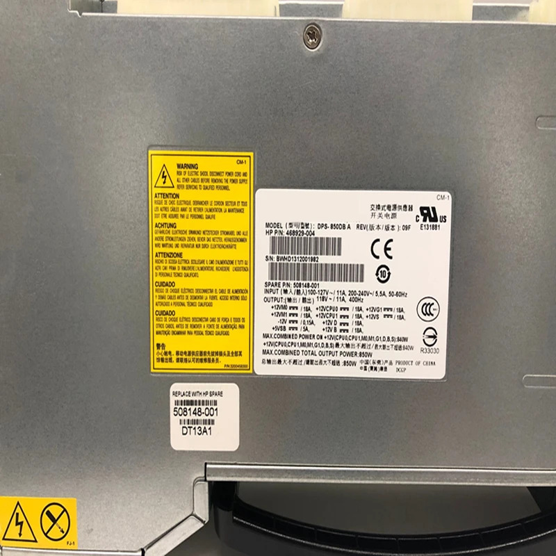 hp호환 Z800 850W 전원공급장치 DPS-850DB A 468929-004 508148-001 PSU 신