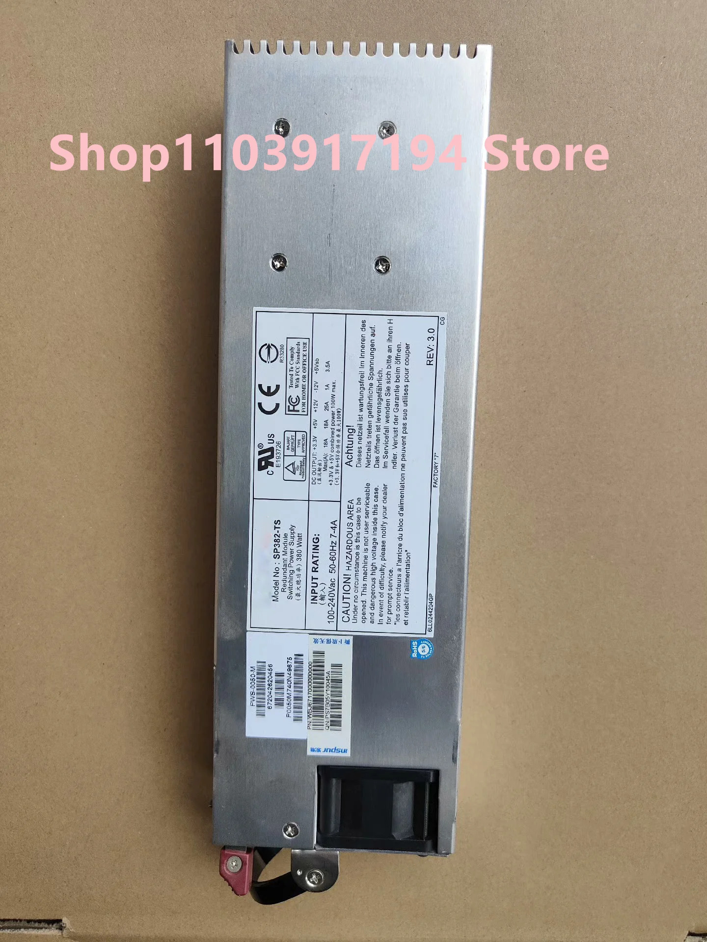 Ablecm SP382-TS 서버 전원공급장치 380W