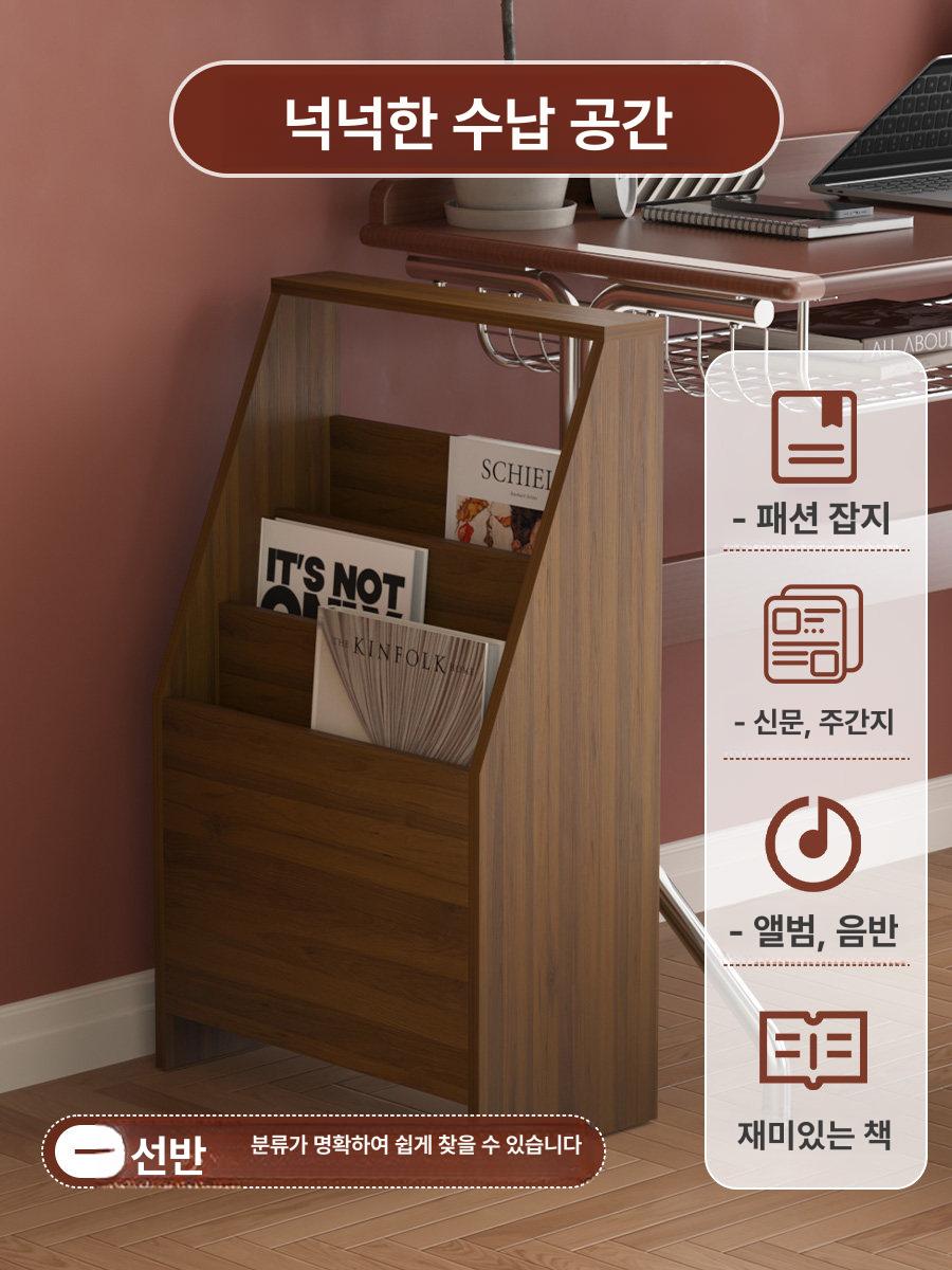 진열장 선반 책꽂이 수납장 원형 다용도 장식장 학교 서재 가정용 오브제 모던 앵글 - 상세 이미지 5