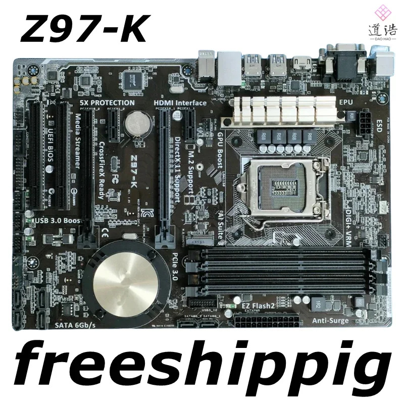 Z97-K 마더보드리퍼 완료 메인보드 32GB LGA 1150 지지대 I3 I5 I7 CPU DDR3 Z97