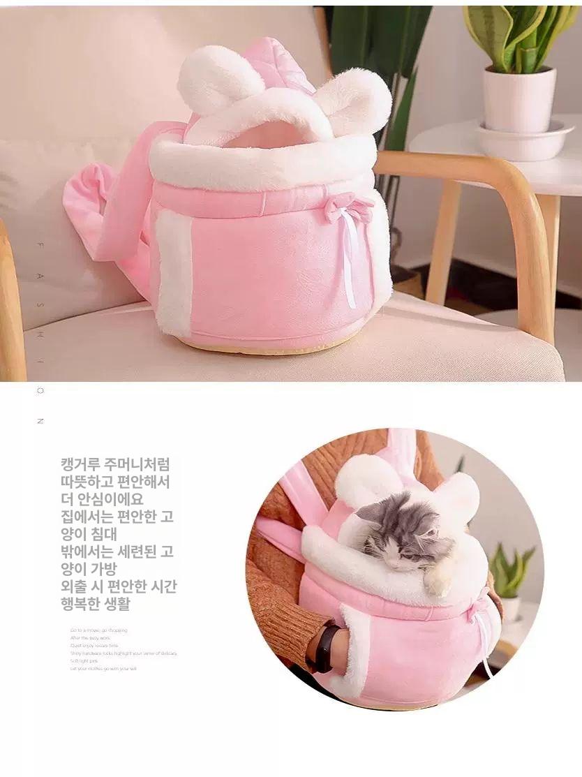 이동용 강아지이동가방 애견워머 겨울 슬링백 백팩 고양이이동가방 손잡이이동가방 - 상세 이미지 4