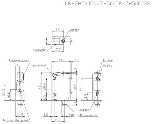 KEYENCE LR-ZH500CP 레이저 센서 상cx/