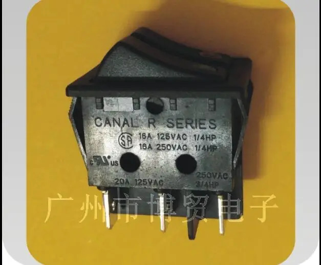 SA 대만 CANAL 듀얼 더블 레드 조명 로커 스위치 R210 실버 접점 라운드 램프 50 개