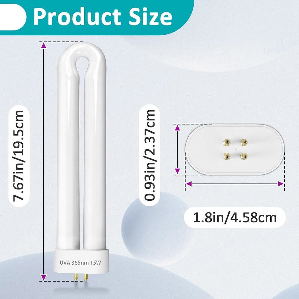 블랙 플래그 BZ-15 BB-15WHT 플로우트론 BK-15D 헤 아 T6, T8, T9 스팅어 B1515 FP15 UV15 TZ15 및 대부분의 15W U자형 교체 전구, 실내/ - 상세 이미지 3
