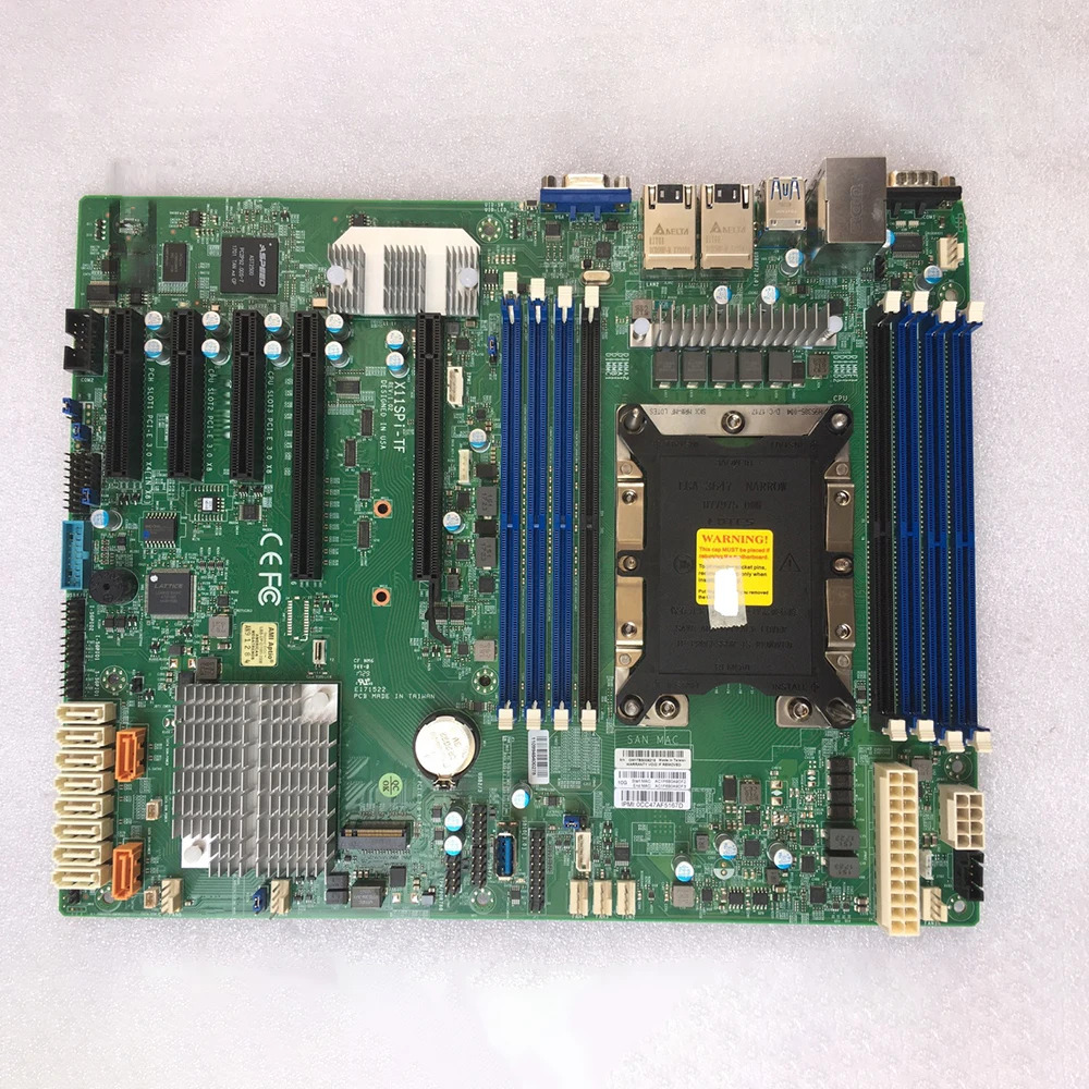 Supermicro X11SPi-TF 단일 채널 마더보드 듀얼 10G 이더넷 포트 C622 칩 M.2 IPMI LGA3647