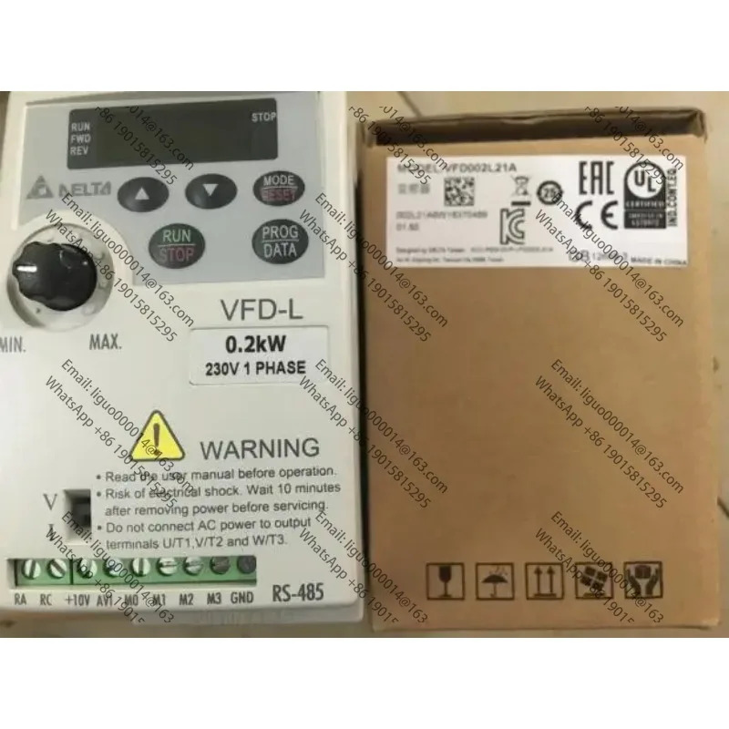 델타 인버터 VFD-L 0.1-2.2KW VFD004L21A 220V0.4KW 원본