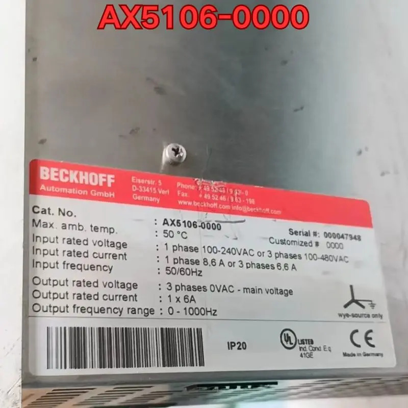 리퍼 AX5106-0000 서보 드라이브작동 상태