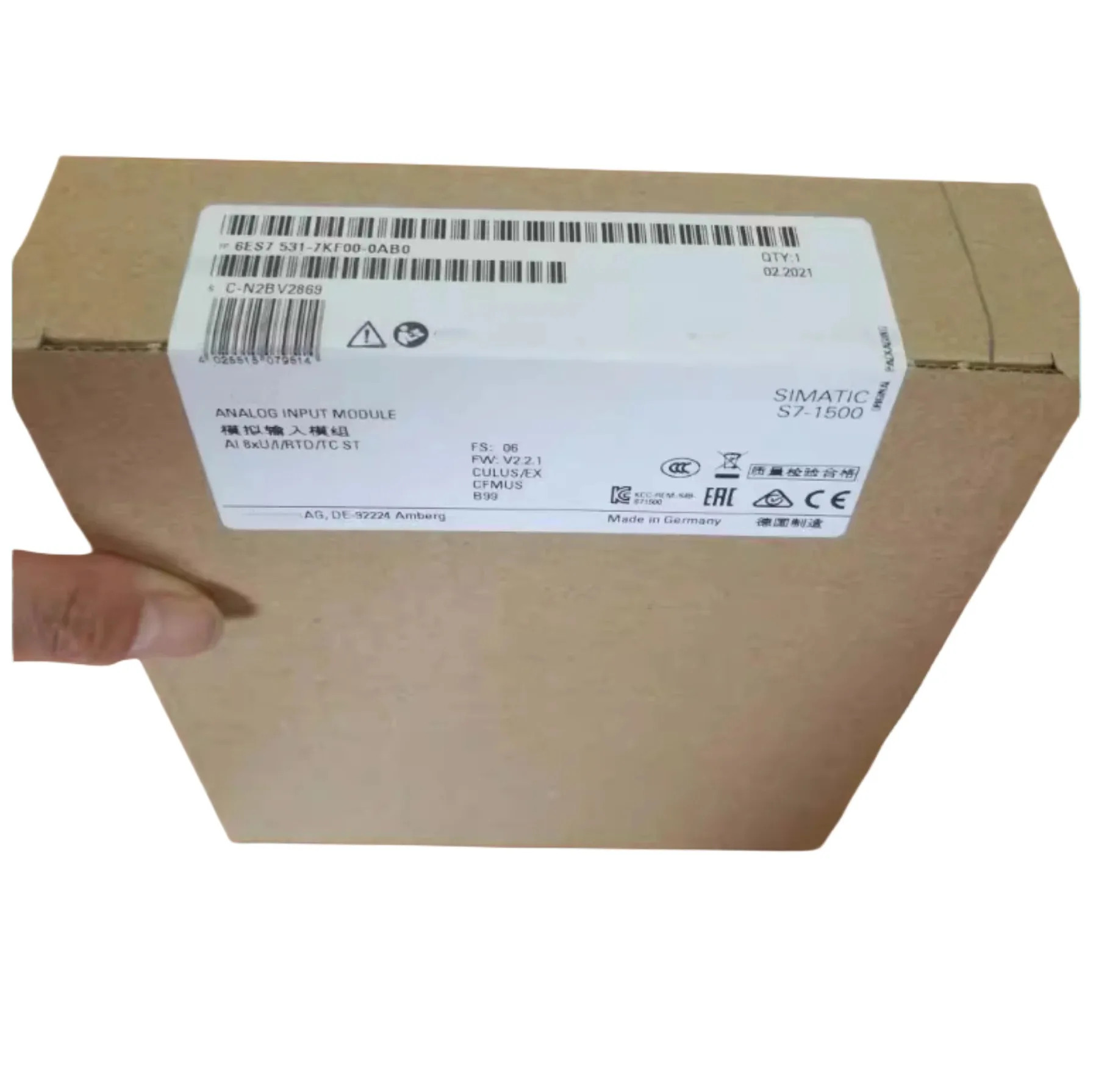 원본 6ES7 531-7KF00-0AB0 6ES7531-7KF00-0AB0 아날로그 입력모듈.